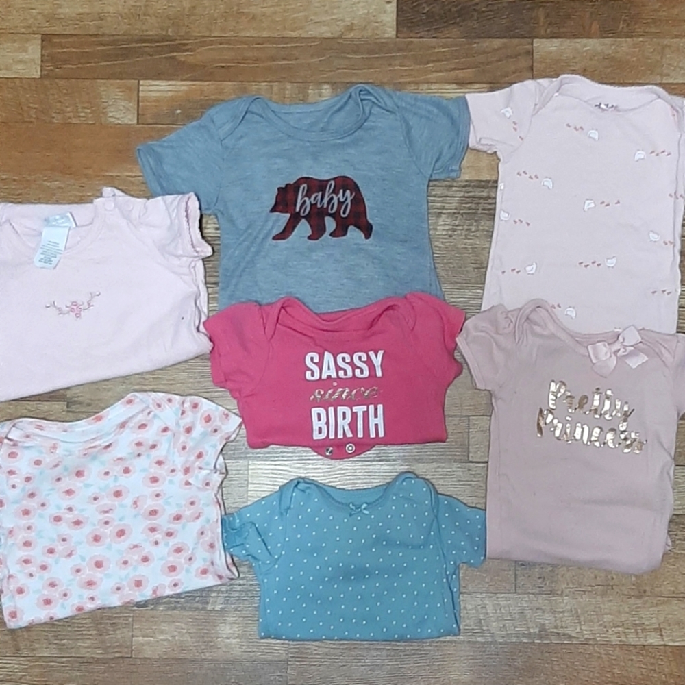 Bundle of baby girl onsies